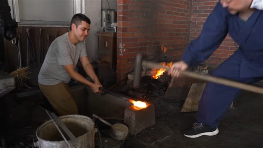 Why Japanese swords start with this brutal process