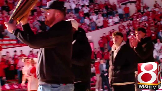 IU football honored before Indiana's basketball game vs. Purdue