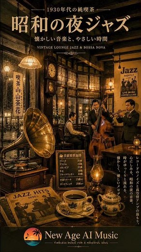 【昭和レトロ】、極上の夜ジャズBGM ―― 懐かしの蓄音機サウンドと深いサックスの響き【60代・70代の癒やし】