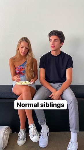 Normal siblings vs my sibling 😩😂 @lexibrookerivera | brent rivera being weird with his sister