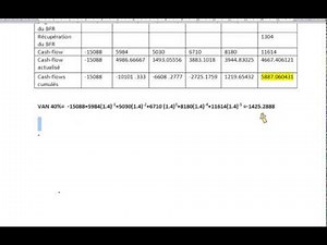 calcul des cash-flows VAN TIR et sélection entre deux projets PARTIE 1