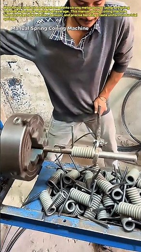 Making Perfect Metal Springs Fast : How a Manual Spring Coiling Machine Works