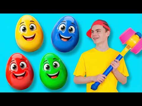 Easter Egg Song + More Color Song & Nursery Rhymes For Kids | Nick and Poli