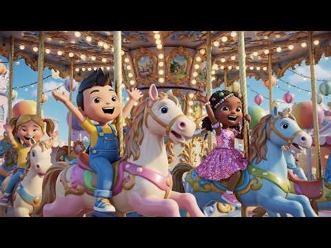 The Merry Carousel Goes Round Round Ring | Carnival Song & Kids Nursery Rhymes
