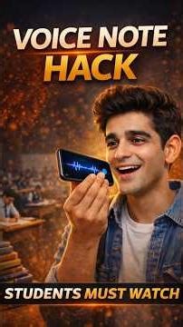 Voice Note Hack for Exams 🔥 Study Smarter Not Harder | #exampreparation