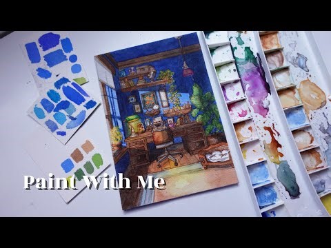 Watercolor Painting Step by Step /Cozy Morning Light ☀️
