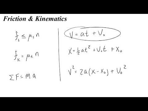 Coefficients of Friction & Kinematics