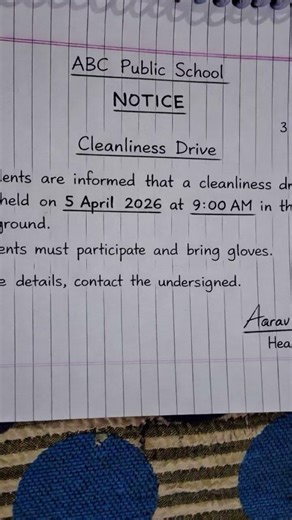 Notice Writing Format in English ✍️ | Class 8 & 9 | Full Marks Trick 💯