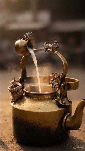 "Special tea for tea lovers"🤤 #tinyworld #tea #shorts #trending #ai