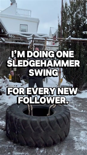 One Follow = One Swing #sledgehammerworkout #workoutchallenge #followformore #unconventionaltraining #reelshort