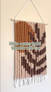 Make a pony bead tapestry with me 🤎 #ponybeads #tapestry #crafts #crafting