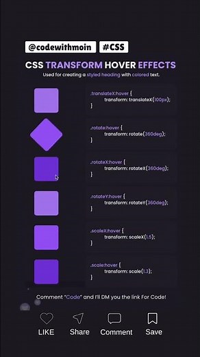 10 CSS Transform Hover Effects That Will BLOW Your Mind! 🤯 #CSS #WebDev
