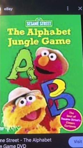 Sesame Street The Alphabet Jungle Game 1998 DVD 📀