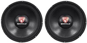 Rockville RVP12W8 600-Watt 12-in Raw Replacement PA Subwoofer 8 Ohm, 40 oz Magnet, Pro Audio Bass Driver for DJ Speaker Cabinets, 2-Piece