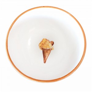 Set of 6 Ceramic Cream Ice-Cream Bowls