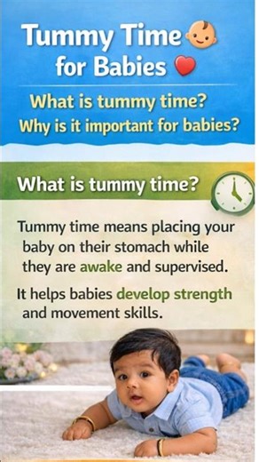 Tummy Time for Babies 👶 Every Parent Should Know This#momlife #parentingtips #babycaretips #newmom