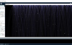 Processing动画 粒子瀑布