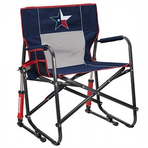 GCI Outdoor Freestyle Rocker XL Oversized Foldable Rocking Camp Chair, Texas