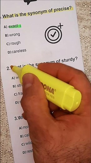 English Synonym Quiz | Learn Words Like Precise, Sturdy & Tranquil Fast