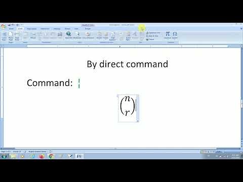 Binomial in MS Word