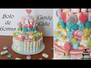 NO BAKE Gummy/Candy Cake - (ENGLISH SUBTITLES)