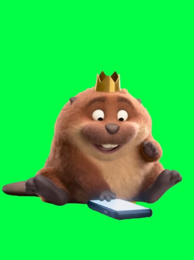 A hilarious green screen CapCut meme template imagining King George — the beaver king from Pixar’s upcoming Hoppers — on his phone spamming the word “beaver” over and over until the text-to-speech goes absolutely wild, just like last year’s lizard meme trend. King George is the jovial ruler of the beaver community in Hoppers, a Disney•Pixar animated comedy where a tech-savvy teen hops her mind into a robotic beaver to help animals communicate and thwart habitat destruction. Use this CapCut templ