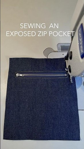 How to sew an exposed zip pocket