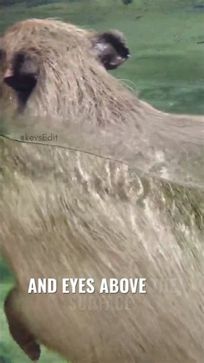 Did you know capybaras can hide underwater? 🐹🌊