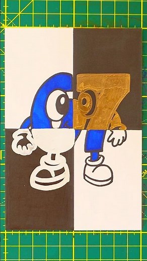 イタリアンブレインロットの67の描き方！ #brainrot #描き方 #shorts