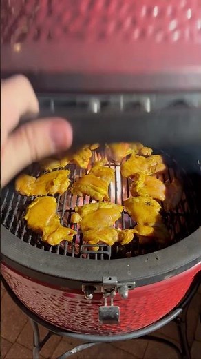 Easy weeknight chicken thighs on the Kamado Joe #grill