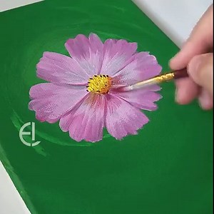 44K views · 1.4K reactions | Cosmos Flower Acrylic Painting #art #artist #flowers #artwork #acrylic #painting #eldrawingarts #paintingartwork #acrylicpainting | El Drawing Arts | Facebook