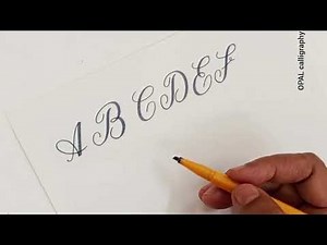 Tutorial on English calligraphy with cut marker for beginners by OPAL calligraphy