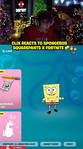 Clix on Instagram: "Use code “Clix” in the Fortnite item shop:) #ad #clix #fortnite #spongebobsquarepants"