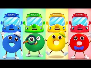 Learn Colors with Bus🚌🚎| Wheels on the Bus | Nursery Rhymes & Kids Songs | BabyBus - Cars World - Videos For Kids