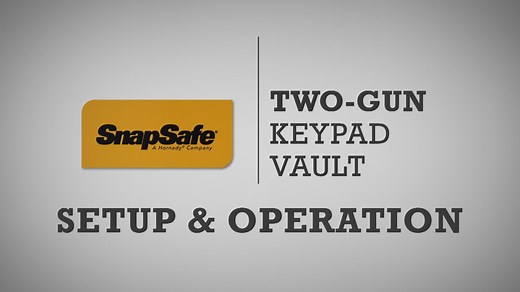 SnapSafe® Two-Gun Keypad Vault | Setup & Operation