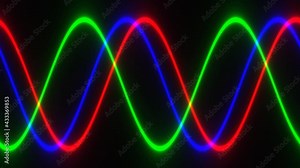 Single Beam of White Splitting Into Rgb Red Green Blue Color Channels