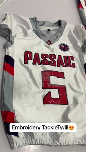 Stand out with our custom tackle twill embroidery uniforms featuring premium leather numbers and letters. Perfect for teams ready to dominate the field in style! 🏈💪 #Leaguewears #TackleTwill #EmbroideryUniforms #LeatherNumbers #FootballFashion #GameDayReady #CustomUniforms #AthleteLife #WinningTeam #FootballGear #InstaSports #TeamSpirit #PlayHard #Sportswear #gridiron