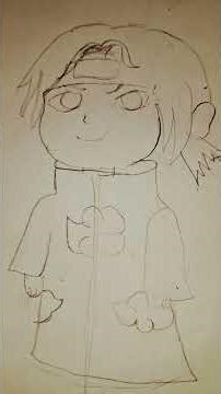 how to draw itchi step by step 😶‍🌫️🤔