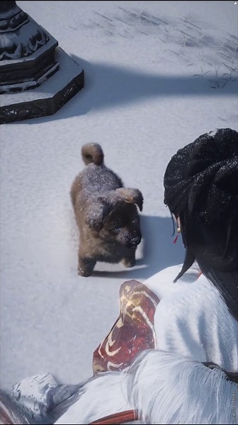 Mmmmm~~ The dog in the palace is so cute! Has everyone clocked in yet? #wherewindsmeet