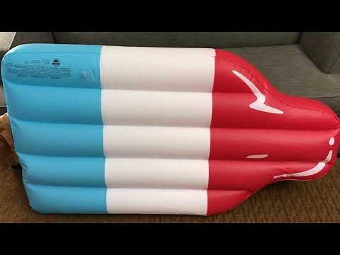 Deflate giant inflatable ice pop pool float