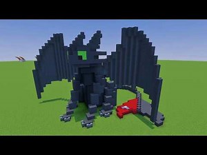Minecraft Tutorial: How to build Toothless from How to train your Dragon