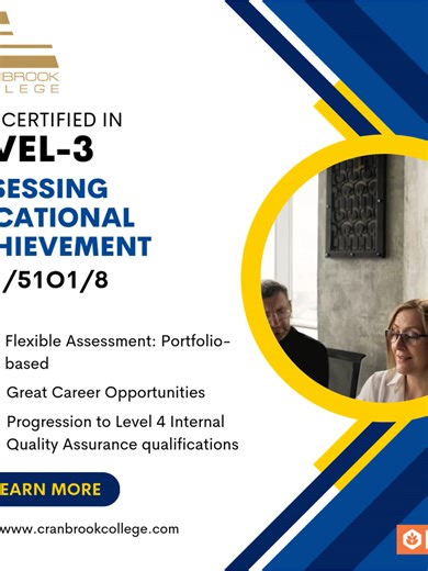Want to move into teaching & assessing in 2026? This qualification is your gateway 🔑 ✅ Level 3 Assessor (CAVA) ✅ Recognised across the UK ✅ Boost your income & career 📍 Learn with Cranbrook College 📞 Call 020 3371 1123 #CareerChange2026 #AssessorLife #CAVAQualification #TrainTheTrainer #UKCourses #Ilford