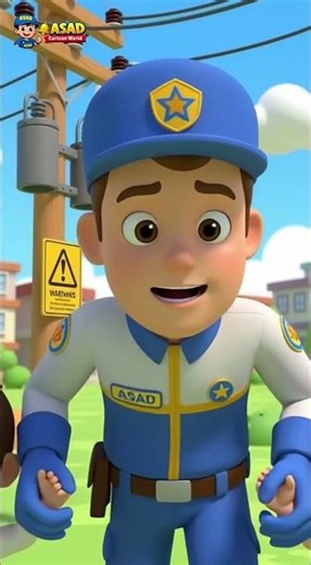 ASAD Fixes Electric Pole Safely ⚡ | Kids Safety 3D Cartoon Story