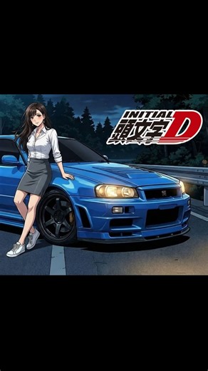 Initial D Night Drive Mount Akina Eurobeat X City Pop AMV #shorts #anime #jdm