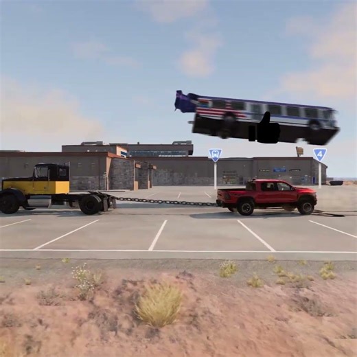 Commercial truck versus big daddy RAM TRX #beamngdrive #dodge #ram
