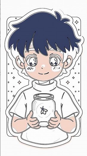 Easy Chibi Boy & Firefly Jar: Step-by-Step Drawing Guide