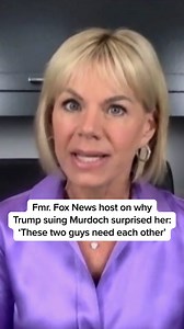 Former Fox News host Gretchen Carlson explains why Trump’s lawsuit against Rupert Murdoch and News Corp came as such a surprise to her. “These two guys need each other,” Carlson said on The Weekend. “I mean, Fox delivers the news that Trump wants and vice versa. And so I was very surprised that Trump would do this.” | MS NOW