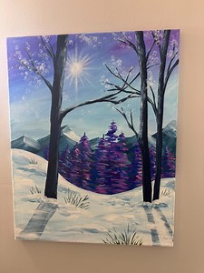 Hand Painted Acrylic Canvas "winter Solstice" - Etsy UK