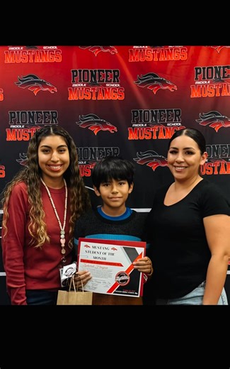 Celebrating our Students of the Month for October!🌟 Your hard work, positive attitude, and leadership do not go unnoticed. We are so proud of you—keep shining, Mustang! #MustangsLEAD | Pioneer Middle School
