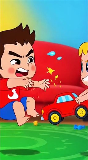 Funny Siblings Fight Over One Toy 😂 | Cute Cartoon Kids Animation